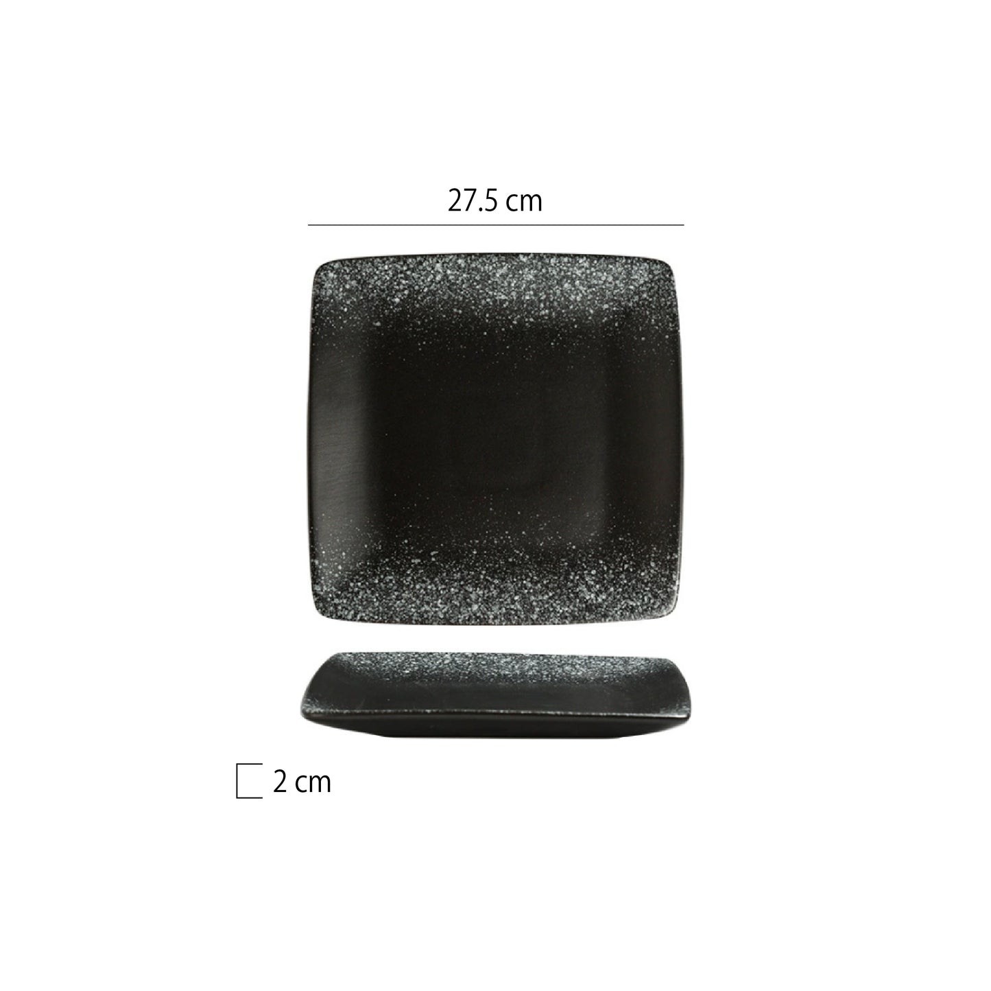 日式摺邊圓角正方盤 | 7色 | 長 20.5~27.5 cm 陶瓷 正方盤