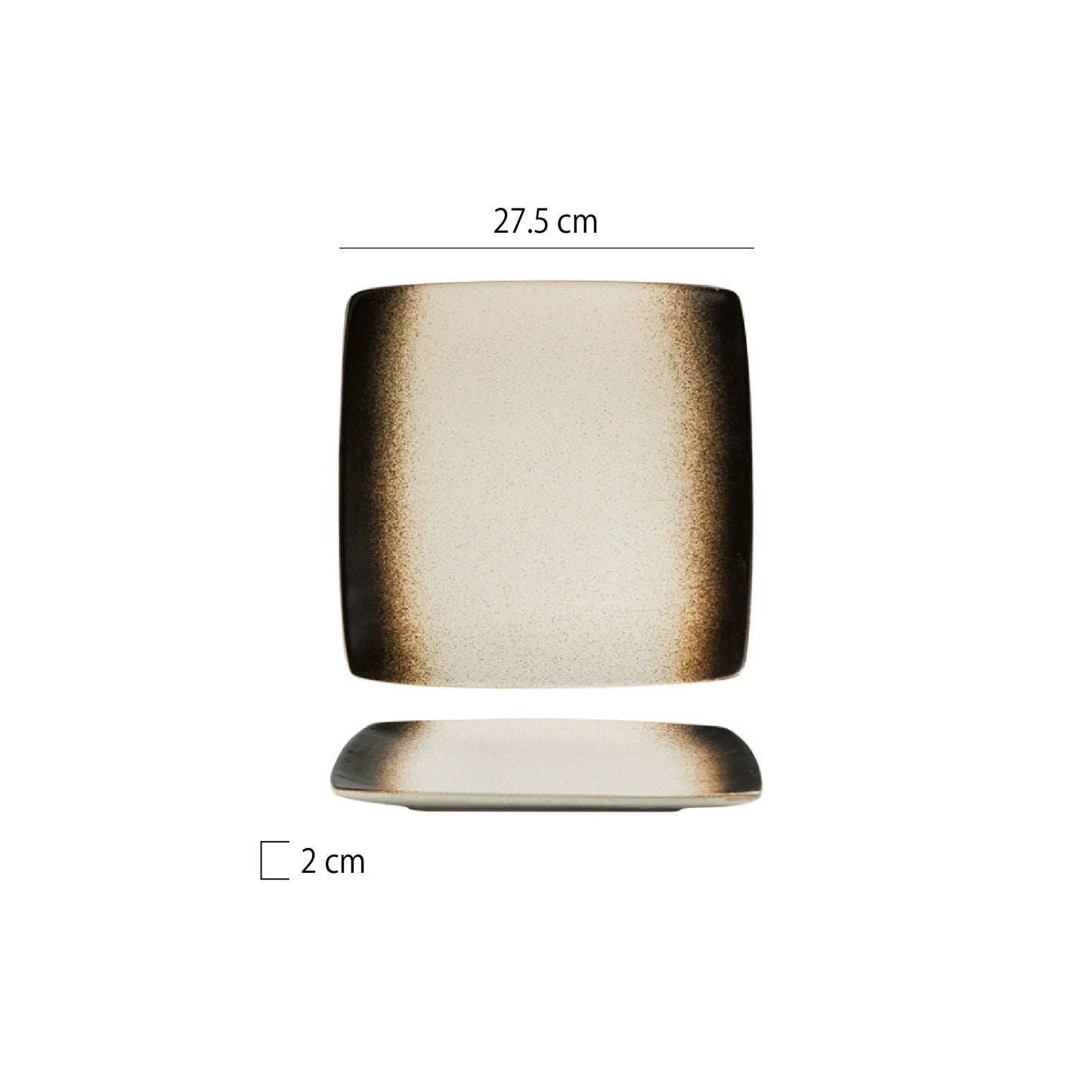 日式摺邊圓角正方盤 | 7色 | 長 20.5~27.5 cm 陶瓷 正方盤