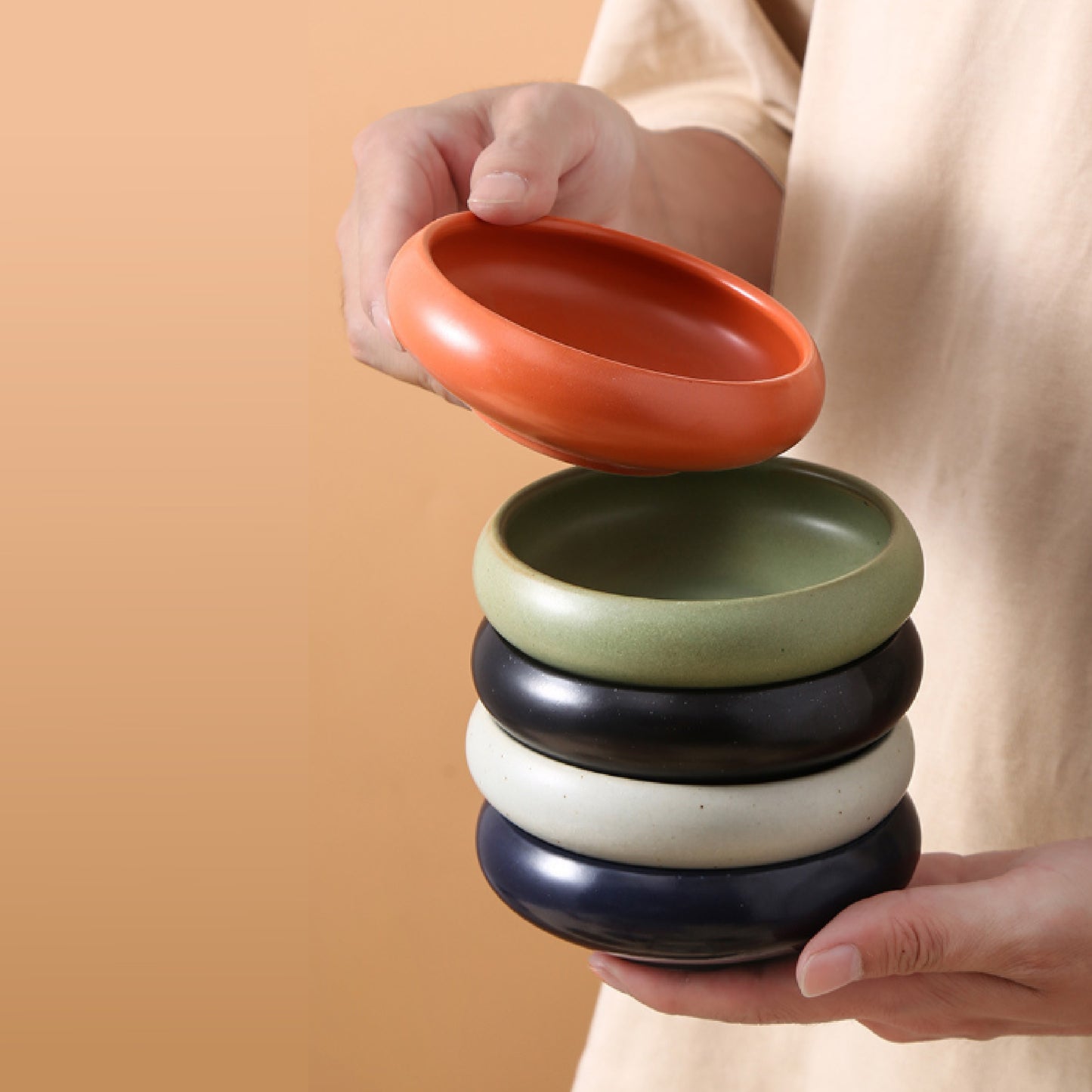 4.3吋窯變圓缽碟 | 8色 | 直徑11 cm 陶瓷 小菜碟