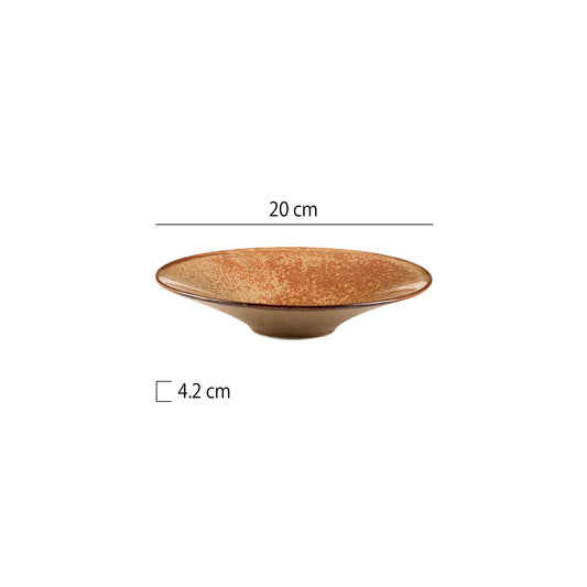 窯變斗笠圓盤 | 4色 | 直徑 20~28 cm 陶瓷 錐型圓深盤