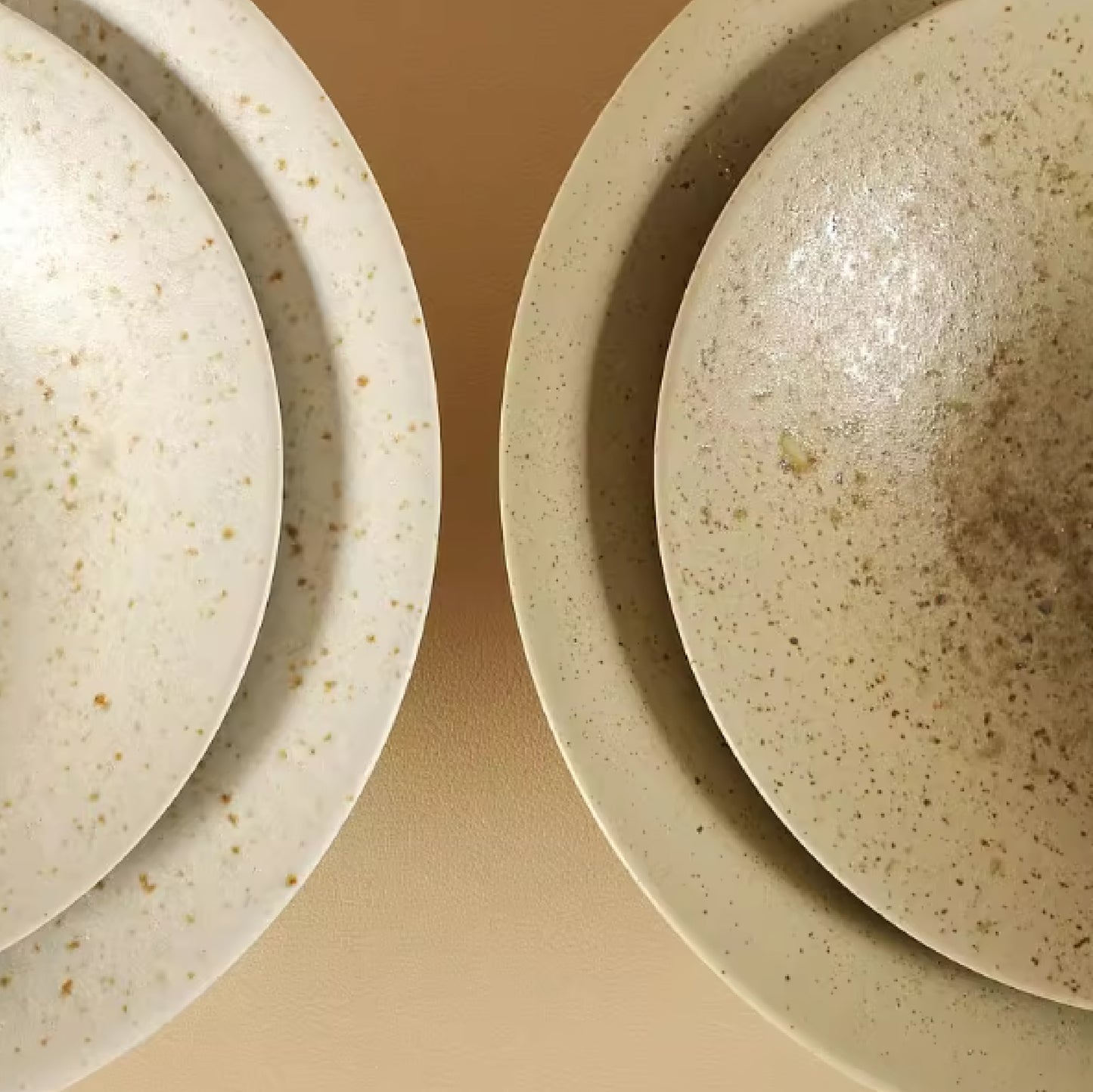 粗陶窯變釉點尖腳圓深盤 | 2色 | 直徑 16.3~24.7 cm 陶瓷 錐型圓深盤