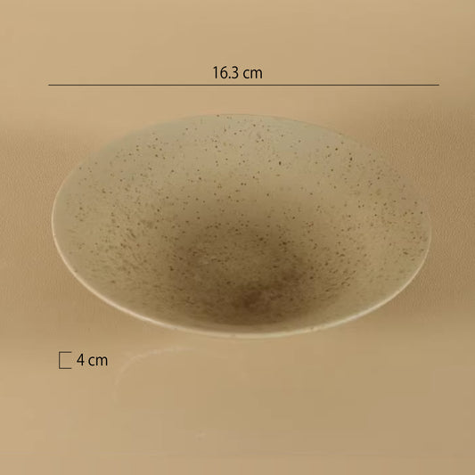 粗陶窯變釉點尖腳圓深盤 | 2色 | 直徑 16.3~24.7 cm 陶瓷 錐型圓深盤