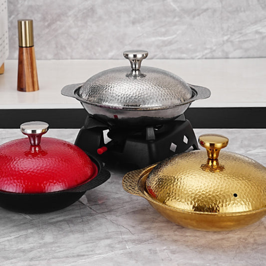 雪花雙把手不鏽鋼鍋 | 2色 | 直徑 26~28 cm 不鏽鋼 鍋