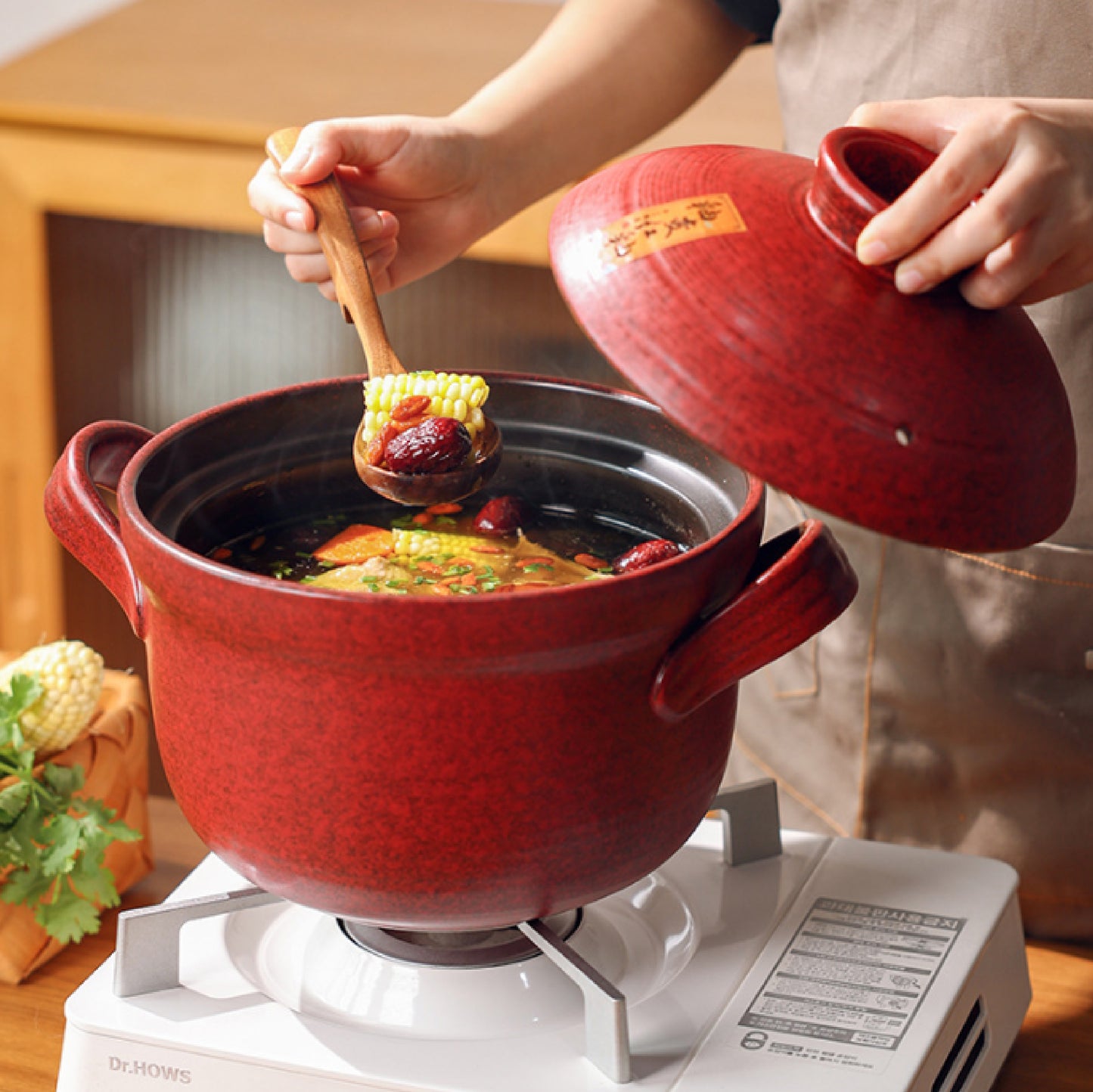 窯變紅釉乾鍋煲湯鍋 | 0.85L~4.5L 陶瓷 鍋