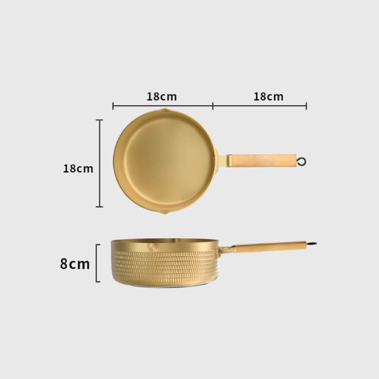 木柄捶紋雪平鍋 | 金銀黑 | 18~20 鋁合金 鍋