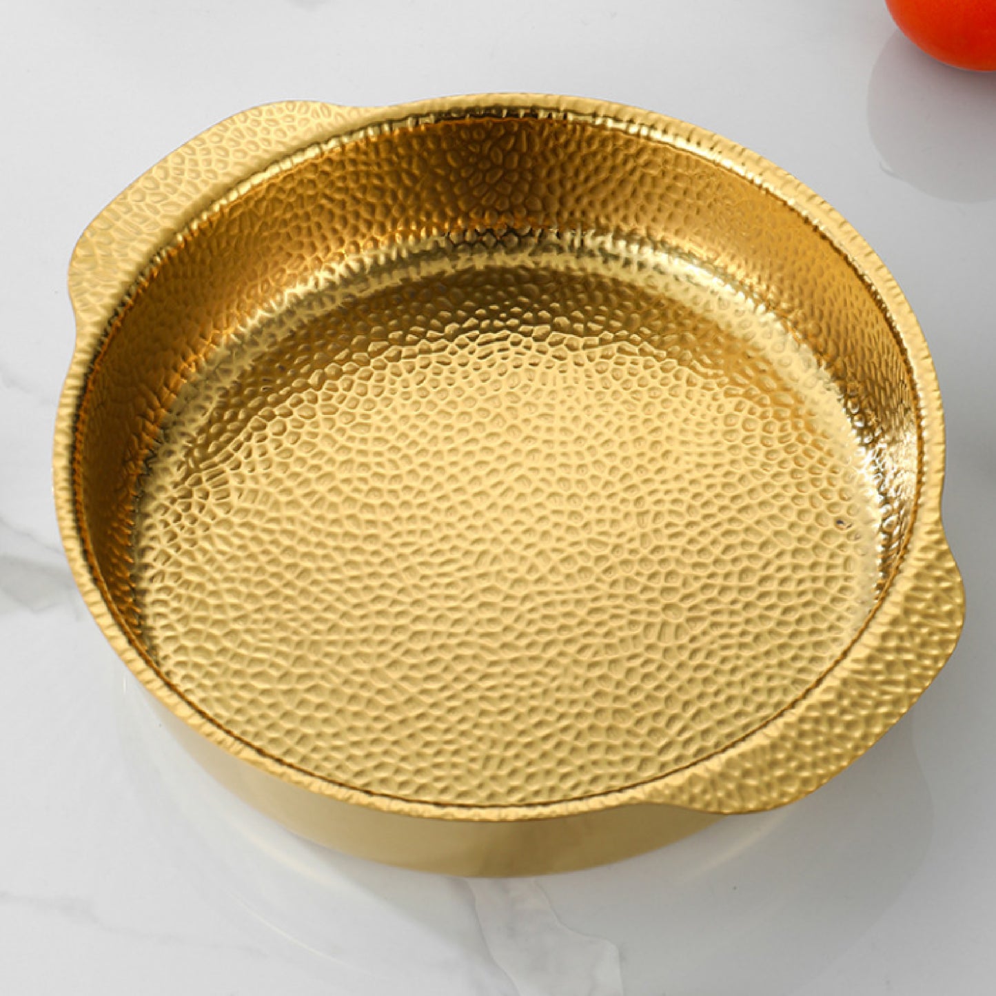 加厚不鏽鋼捶紋直身鍋 | 金銀 | 18~28 cm  不鏽鋼 鍋