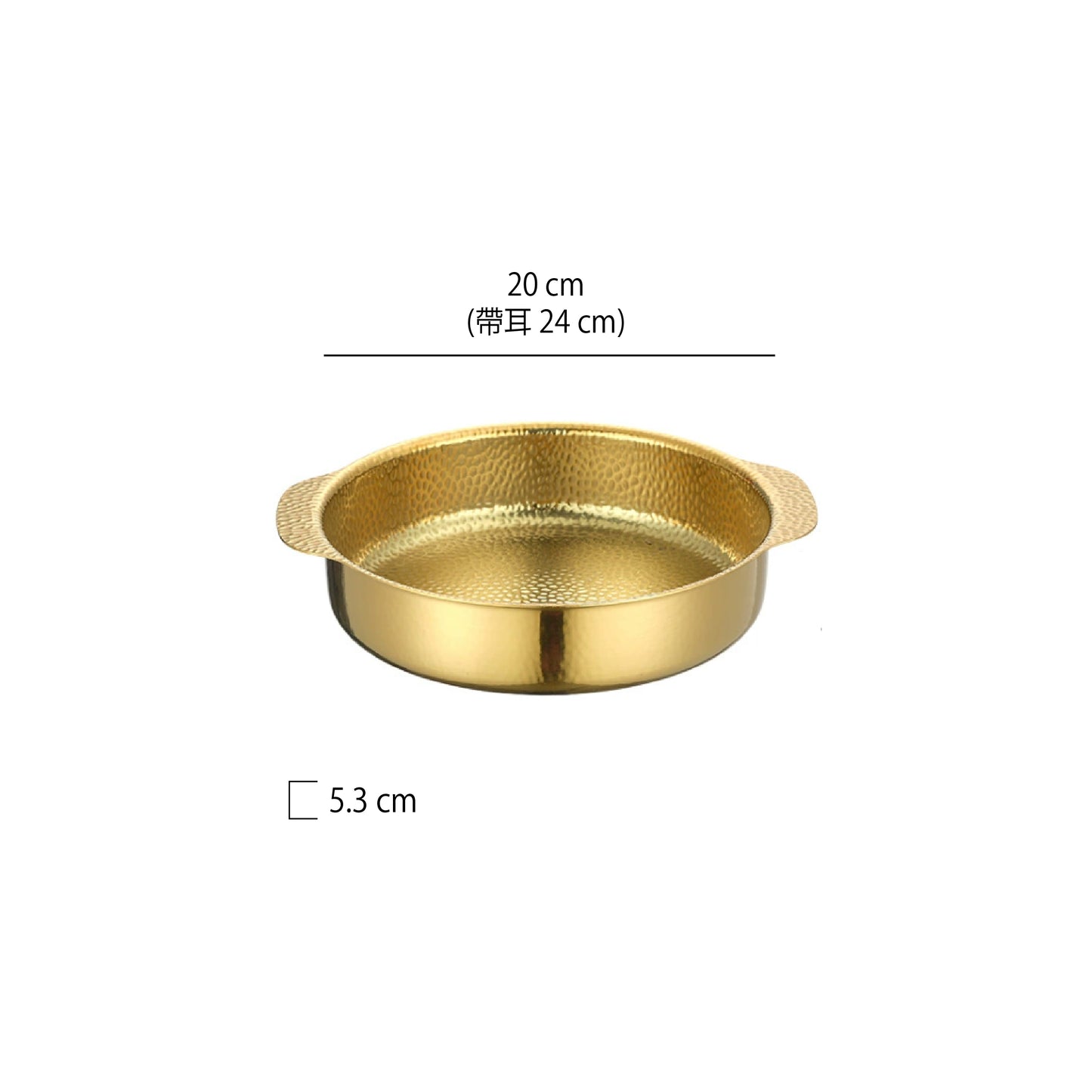 加厚不鏽鋼捶紋直身鍋 | 金銀 | 18~28 cm  不鏽鋼 鍋