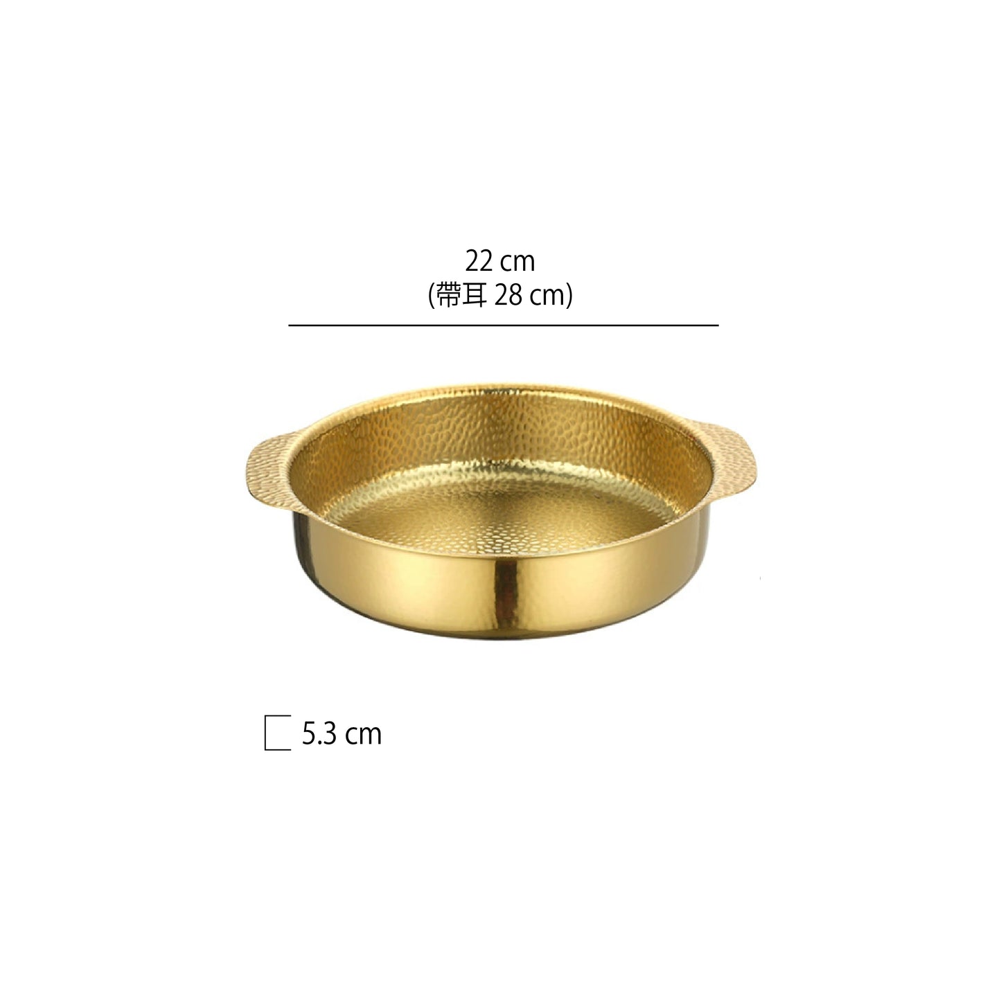 加厚不鏽鋼捶紋直身鍋 | 金銀 | 18~28 cm  不鏽鋼 鍋