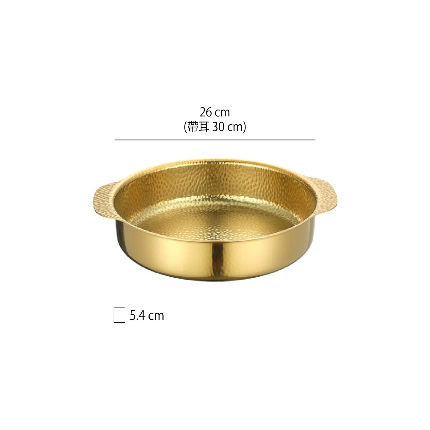 加厚不鏽鋼捶紋直身鍋 | 金銀 | 18~28 cm  不鏽鋼 鍋