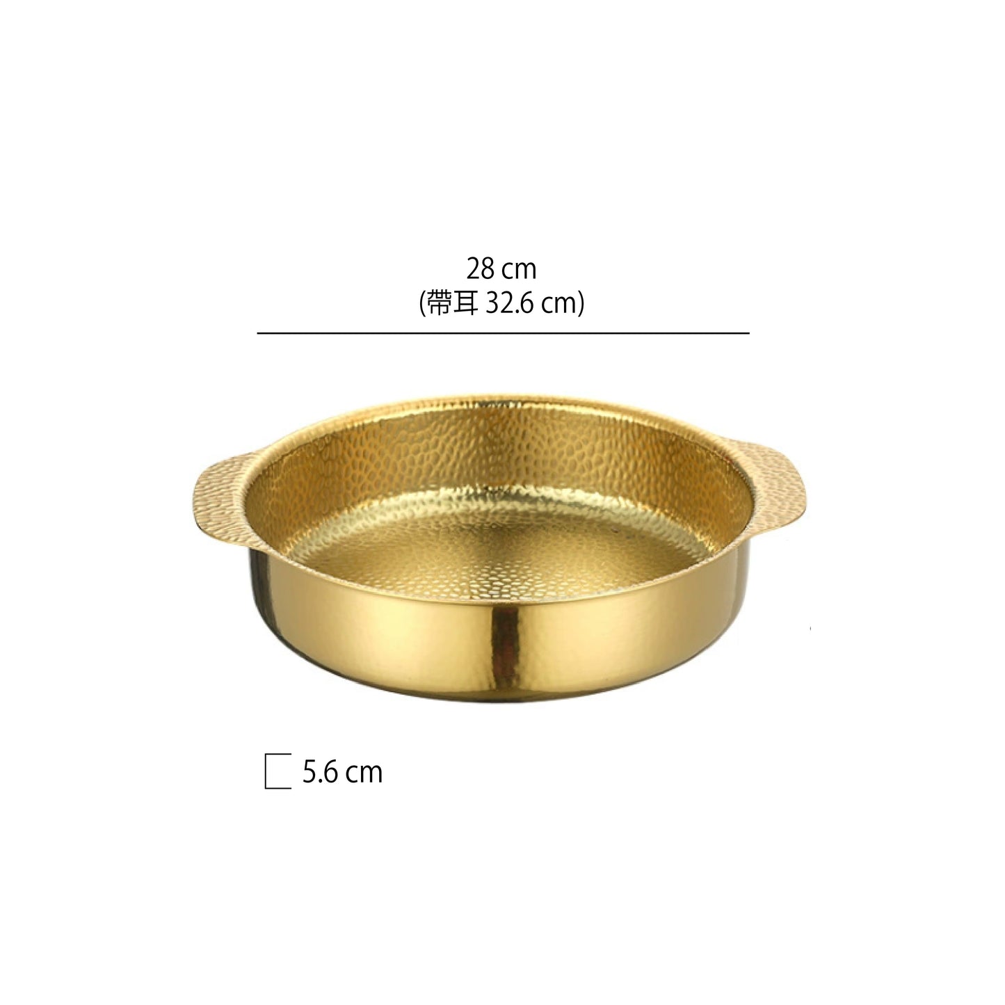 加厚不鏽鋼捶紋直身鍋 | 金銀 | 18~28 cm  不鏽鋼 鍋