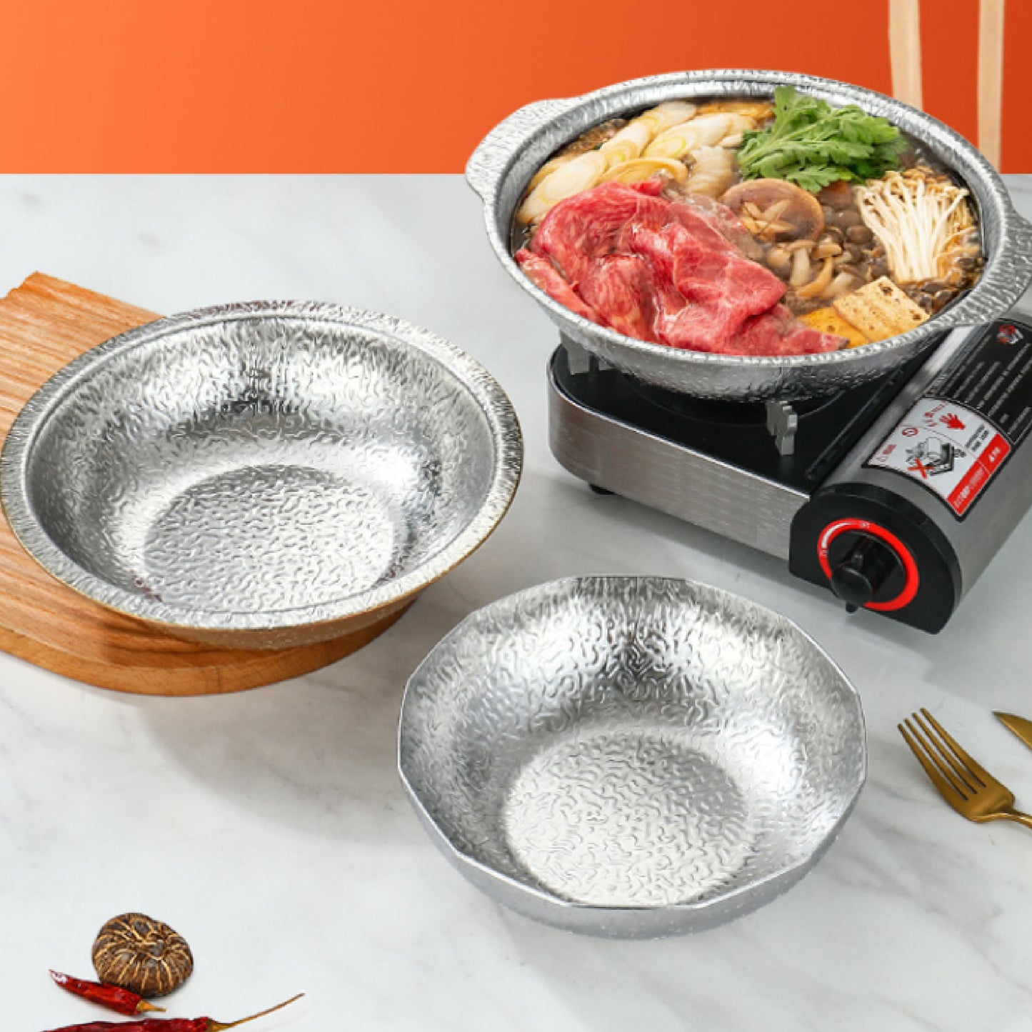 加厚304不鏽鋼日式雪花鍋 | 兩款 | 18~29 cm  不鏽鋼 鍋