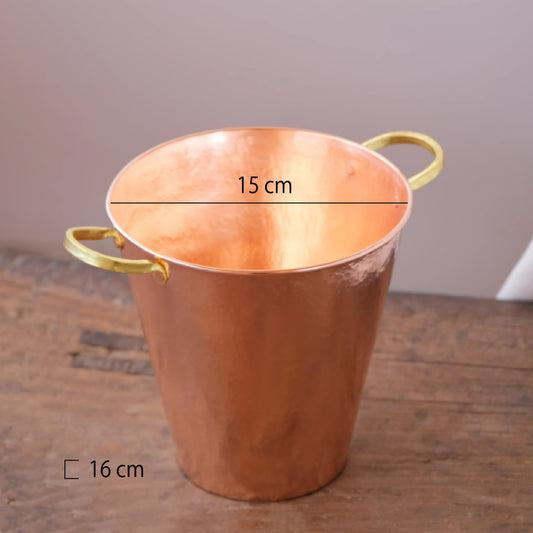 手工純銅雙耳冰桶 | 2色 | 口徑 15~20 cm 銅 冰桶