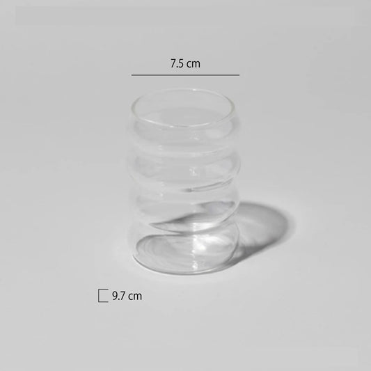 手工彩色玻璃毛毛蟲杯 | 7色 | 口徑 7.5 cm 玻璃 杯