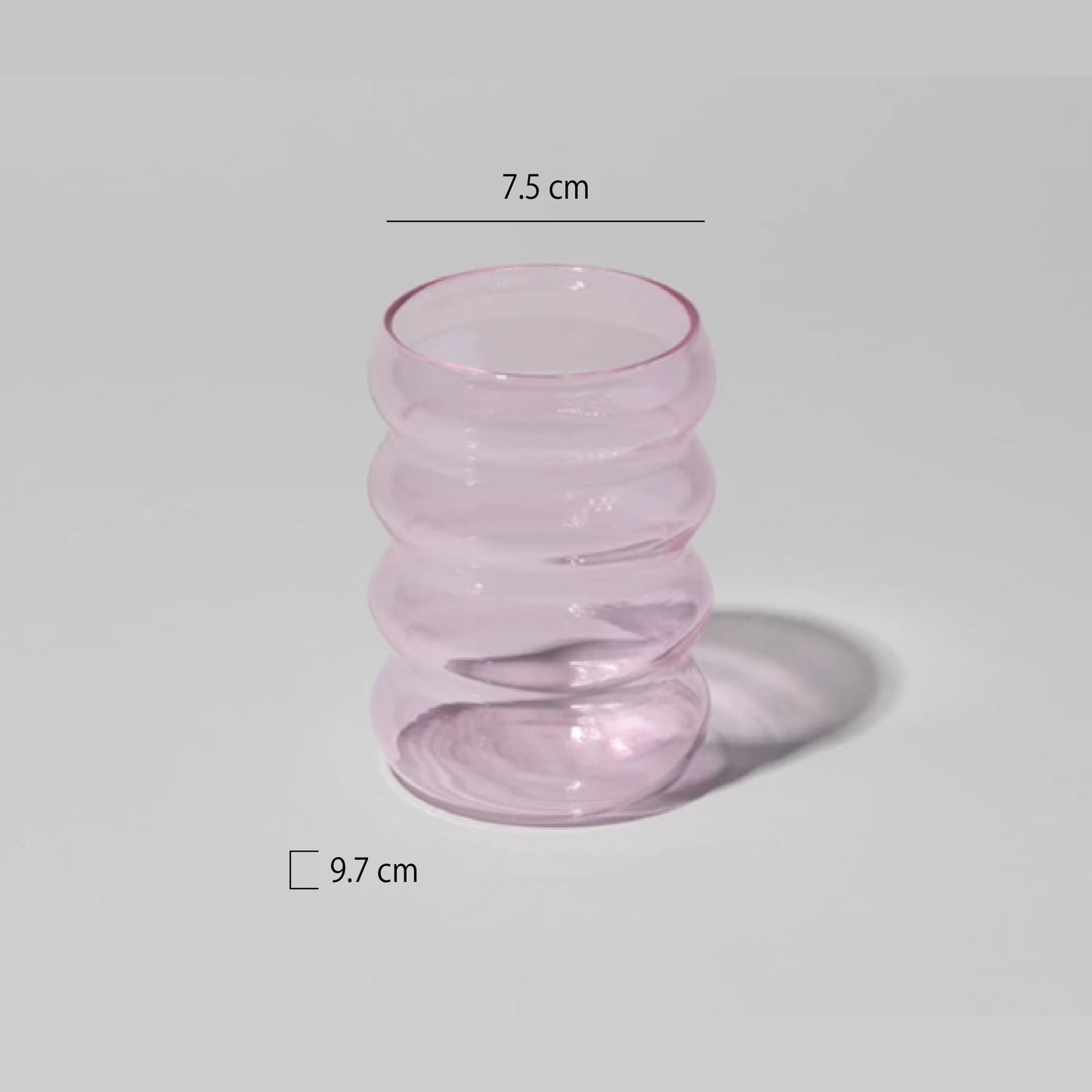 手工彩色玻璃毛毛蟲杯 | 7色 | 口徑 7.5 cm 玻璃 杯