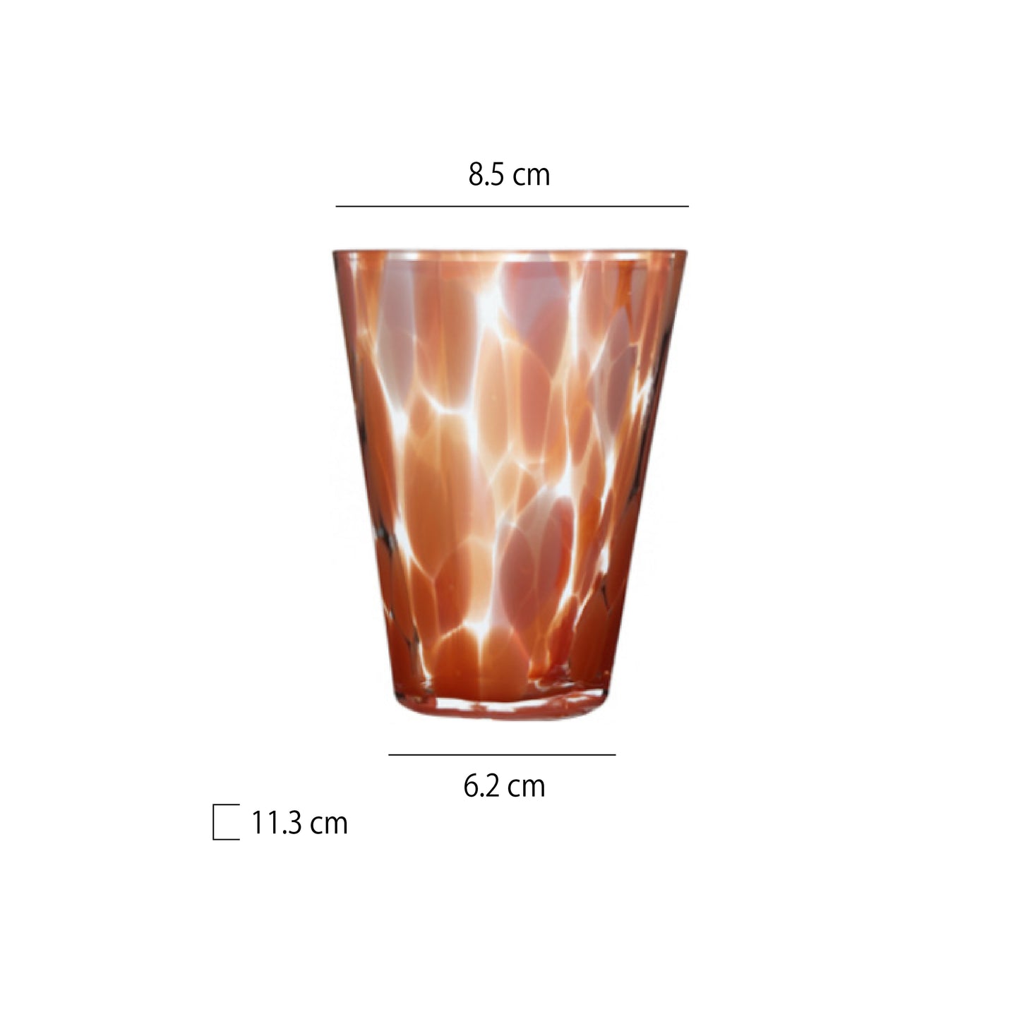 大波點彩籽水杯 | 6色 | 直徑 8.5 cm 玻璃 杯