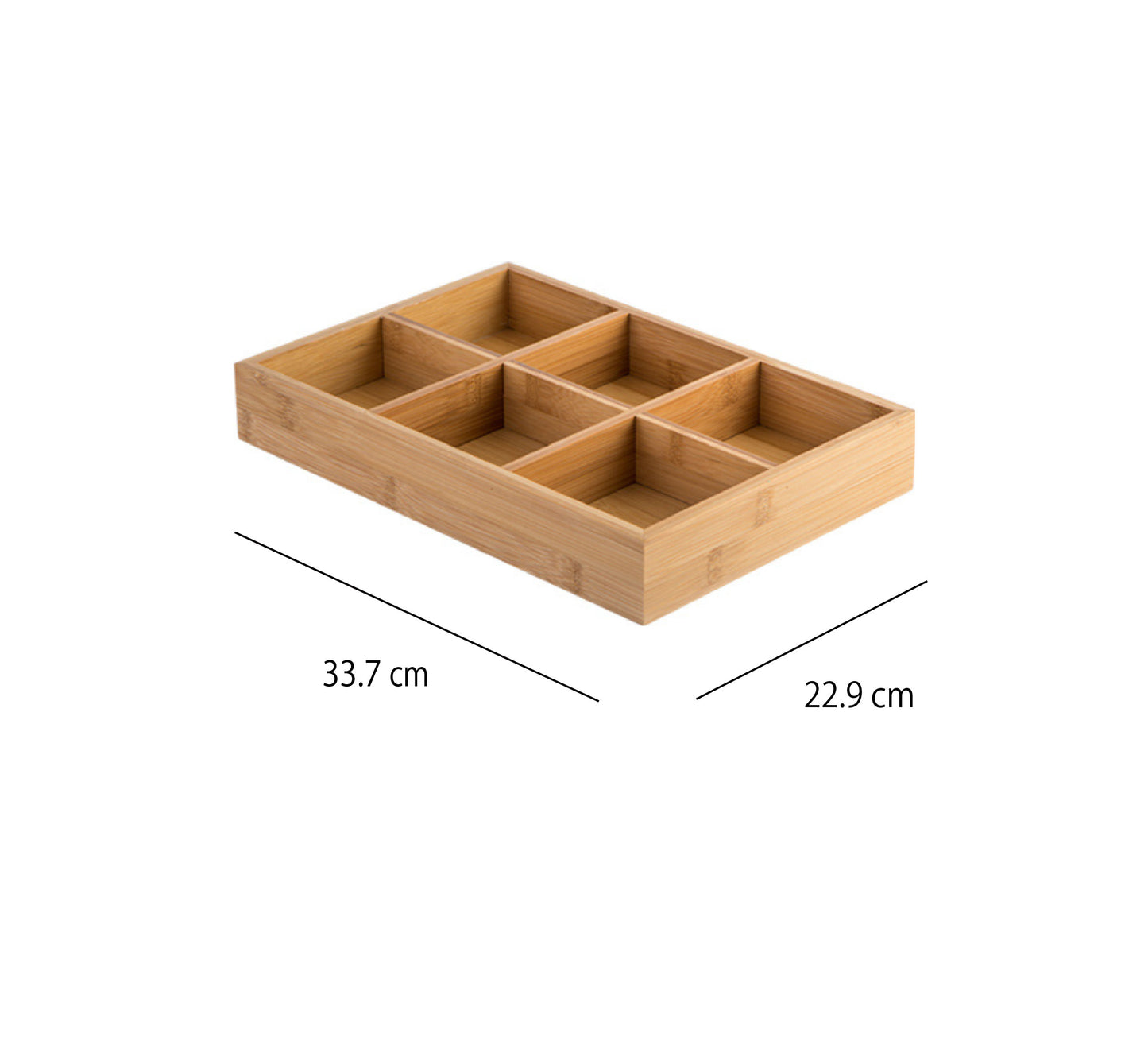 日式醬料碟竹盤 | 竹木 | 長 33.7 cm 實木 六格竹盤
