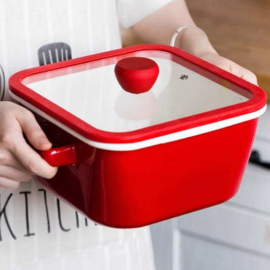 加厚食品級無塗層珐琅方鍋 | 2色 | 口徑 20 cm 搪瓷 鍋