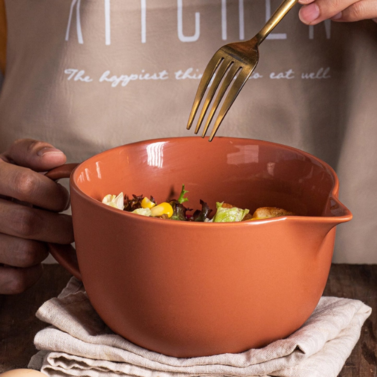 鳥嘴單把磨砂陶瓷攪拌杯 | 3色 | 直徑12~15 cm 陶瓷 醬料杯