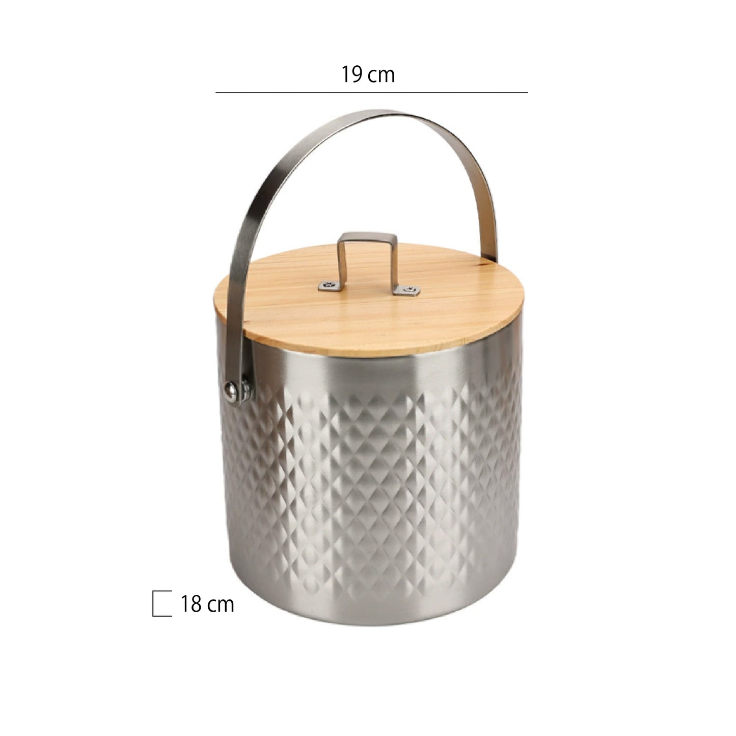 雙層不鏽鋼密封冰桶 | 菱格紋/木紋 | 1.4~3L 不鏽鋼 冰桶