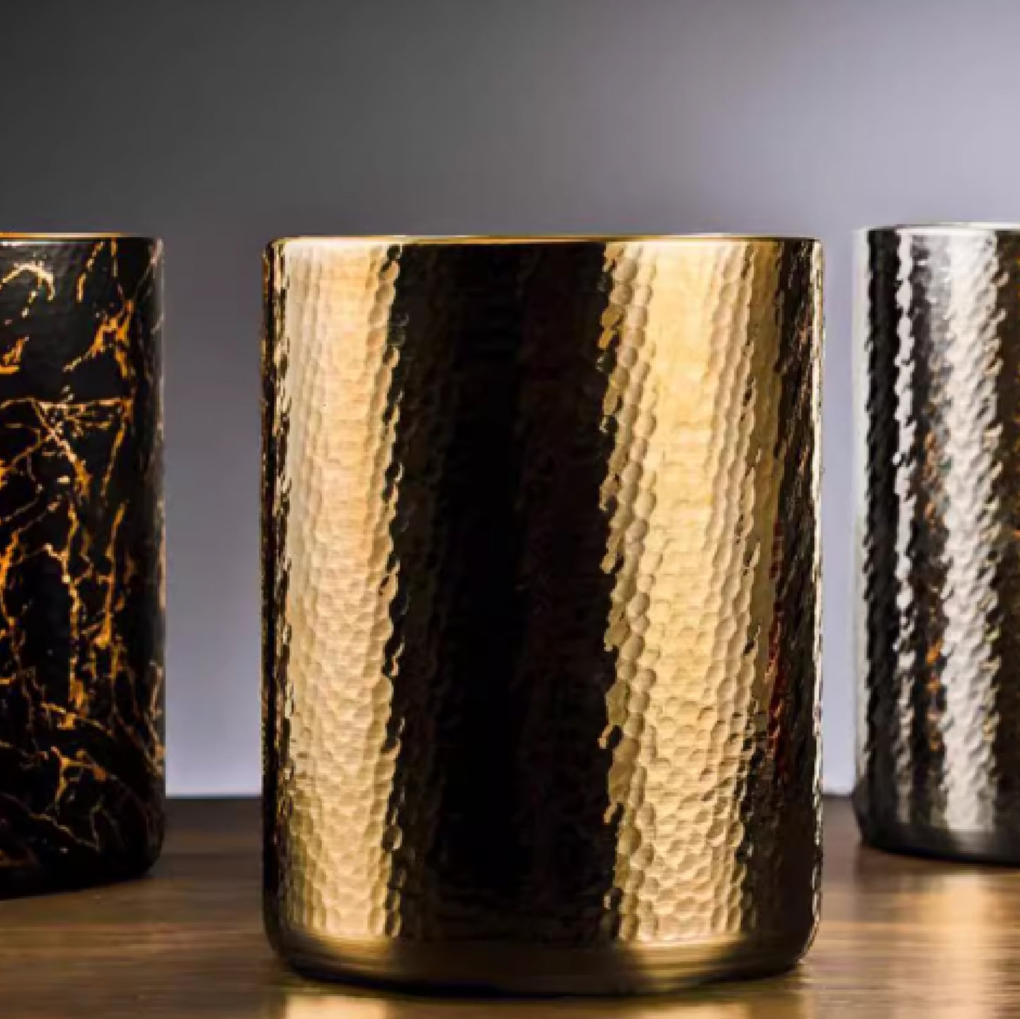 不鏽鋼魚鱗紋香檳桶 | 金銀黑 | 口徑15 cm 不鏽鋼 冰桶