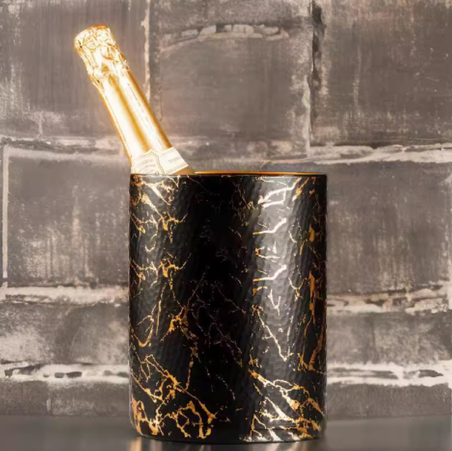 不鏽鋼魚鱗紋香檳桶 | 金銀黑 | 口徑15 cm 不鏽鋼 冰桶