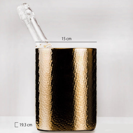 不鏽鋼魚鱗紋香檳桶 | 金銀黑 | 口徑15 cm 不鏽鋼 冰桶
