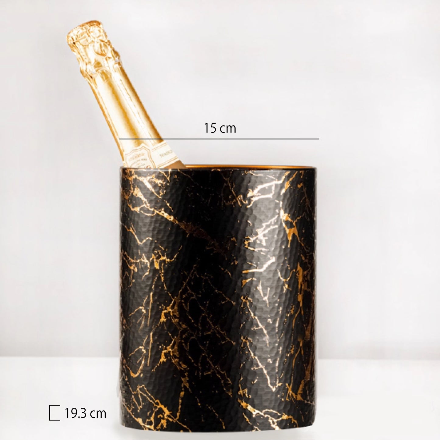 不鏽鋼魚鱗紋香檳桶 | 金銀黑 | 口徑15 cm 不鏽鋼 冰桶