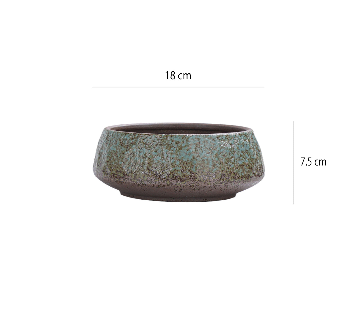 茶碗 | 樸綠(綠棕) | 18 cm 陶瓷 茶洗碗