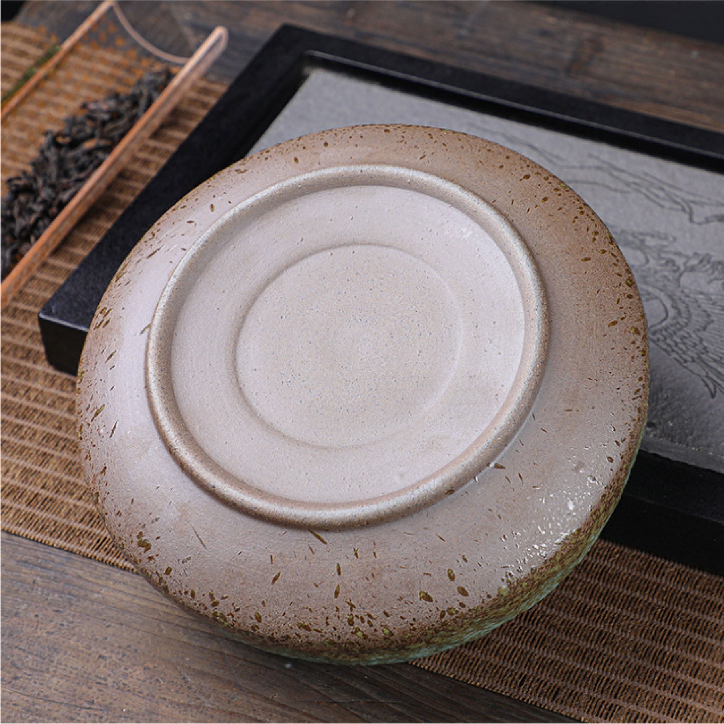 茶碗 | 樸綠(綠棕) | 18 cm 陶瓷 茶洗碗