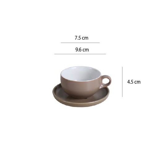 畢斯咖啡杯 | 莫蘭迪棕 |  7.5 cm  陶瓷  小杯盤組