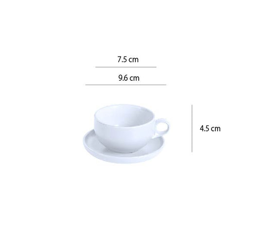 畢斯咖啡杯 | 純白 |  7.5 cm  陶瓷  小杯盤組